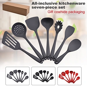 7Piece silicone kitchen accessories utensils set Heat-Resistant Non-Stick Cookware Sets Silicone Kitchen Cooking Utensils set