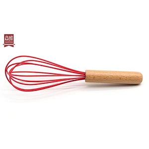 Kitchen gadget food grade manual egg tools silicone Egg Beater Whisk Cooking Baking Egg Tools for Blending Whisking