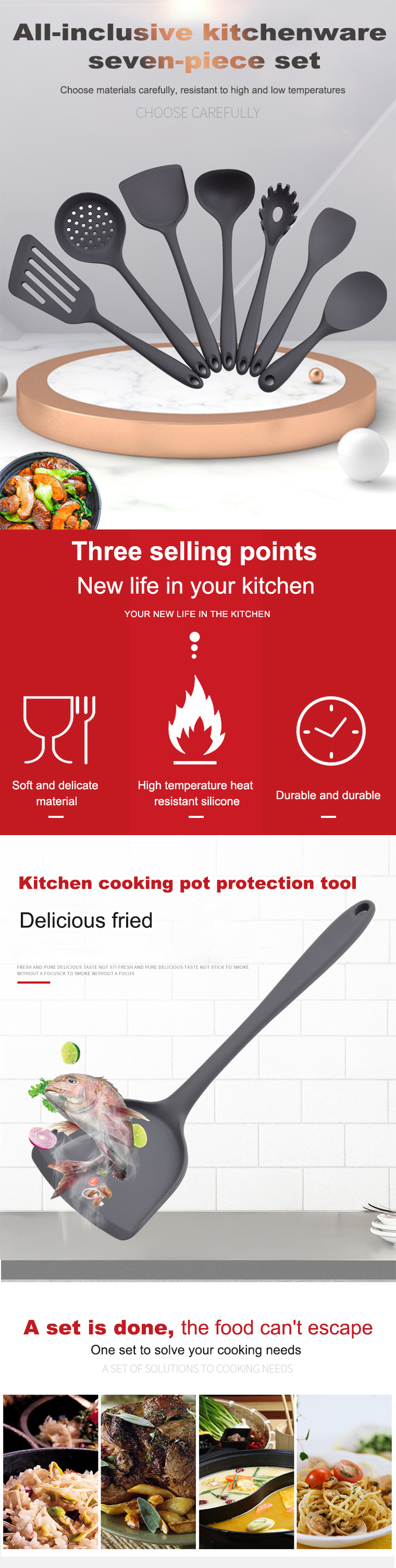 kitchen utensils silicone