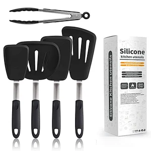 5-Piece Heat Resistant Silicone Spatulas kitchen gadget Silicone Turner Spatula Set cookware sets Silicone Cooking Utensil Set