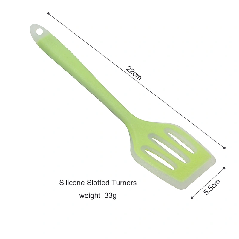 safe material kitchen utensils cooking mini silicone slotted turner