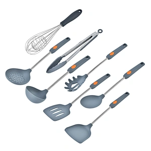 7pcs Silicone Kitchen Utensils Set cookware set gadget Heat Resistant Stainless Steel Handle Silicone Cooking Utensil Set