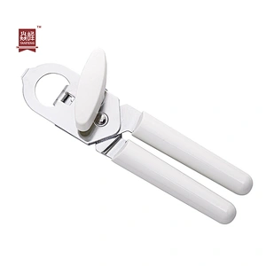 Portable White Stainless Steel Can Opener with High Quality 3 in 1 Versatile Can Opener