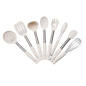9 pcs kitchen accessories Stainless steel handle kitchenware utensil set cozinh Cookware Set silicone cooking utensils set