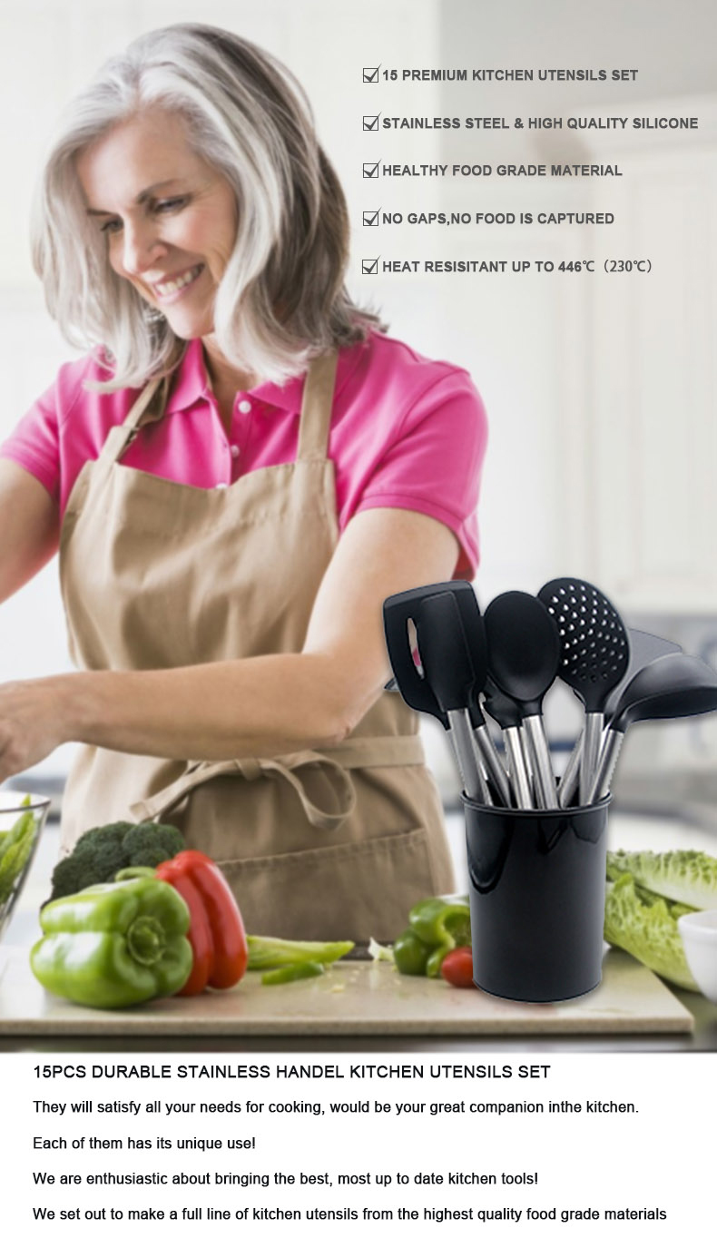 stainless steel cooking utensils set