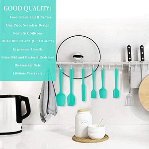 6 Piece spatulas silicone Heat Resistant Non Stick Silicone baking spatula Kitchen Utensils set Silicone Spatula Set