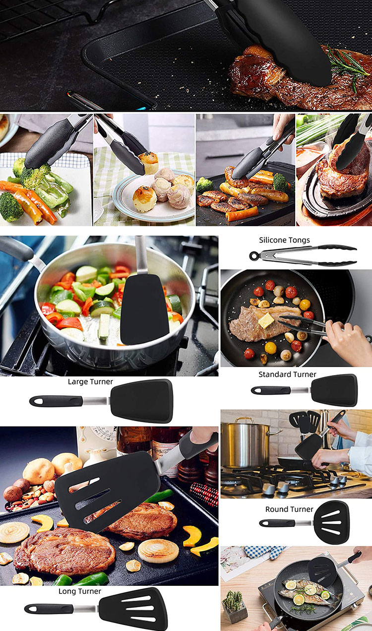 silicone kitchen utensil set