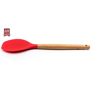 Heat Resistant Silicone Spoonula Spatula Spoon food grade Kitchen silicone salad spoon Non Stick Rubber Cooking Utensil