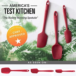 3 Piece Silicone Spatula Set Kitchen Gadget Non Scratch Scraper Spatulas Cookware set Heat Baking Silicone Kitchen Utensil Set