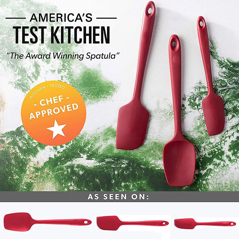 3 Piece Silicone Spatula Set Kitchen Gadget Non Scratch Scraper Spatulas Cookware set Heat Baking Silicone Kitchen Utensil Set