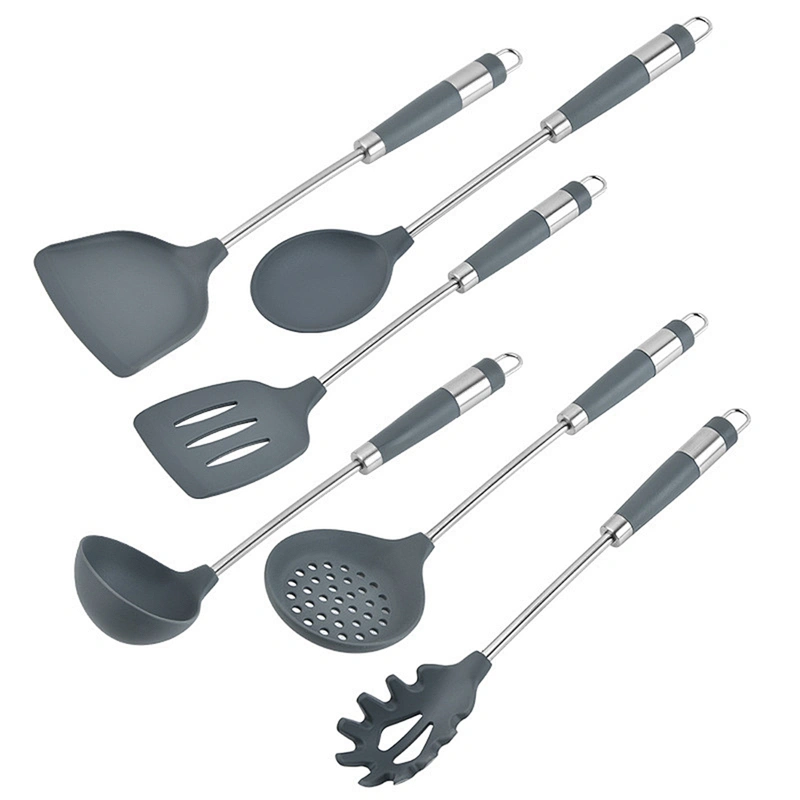 Silicone Kitchen Accessories Cooking utensil Tools cookware sets Cocina kitchen cooking utensils set With stainless steel Handle