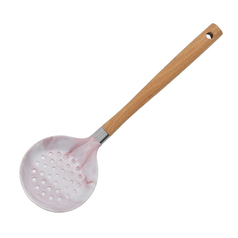 Camping CookWare Kitchen Accessories cooking utensil Tools Set Silicone Kitchen Utensils set with Wooden handle