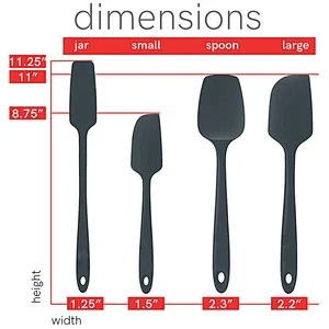 4 pcs Silicone Spatula Set Heat Resistant Nonstick Small and Large Kitchen Spatulas cookware sets Kitchen Utensil Set