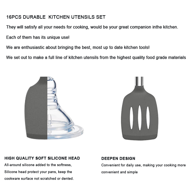 silicone kitchen utensil set