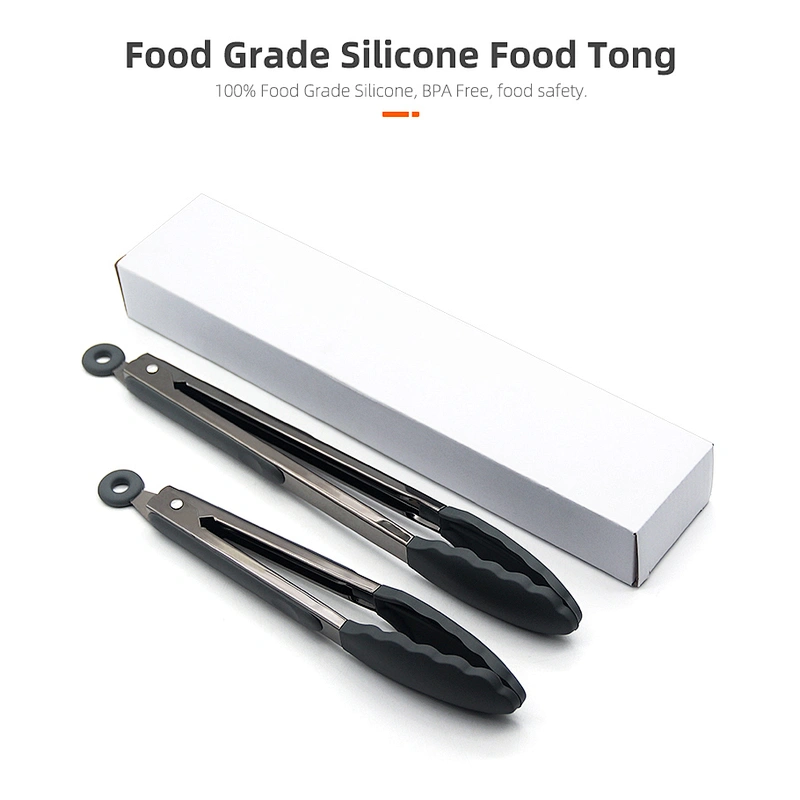 Premium Kitchenware Baking Tool Silicone Tongs for BBQ