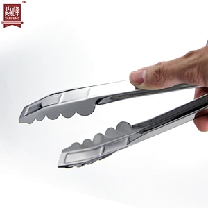 Amazon Hot Sale Cooking Tong for Barbecue BBQ Grill food clip  Food Grade Stainless Steel Kitchen Tongs