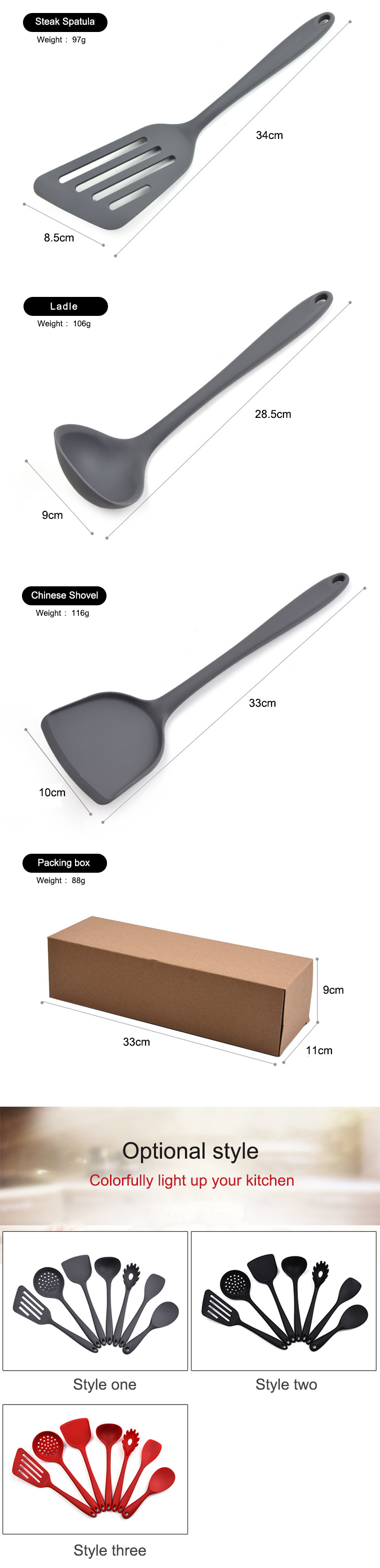 kitchen utensils silicone