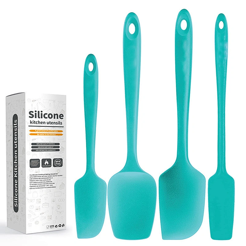 4 pcs Silicone Spatula Set Heat Resistant Nonstick Small and Large Kitchen Spatulas cookware sets Kitchen Utensil Set