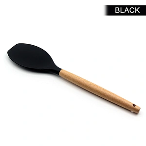 Heat Resistant Silicone Spoonula Spatula Spoon food grade Kitchen silicone salad spoon Non Stick Rubber Cooking Utensil