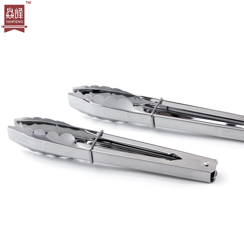 Amazon Hot Sale Cooking Tong for Barbecue BBQ Grill food clip  Food Grade Stainless Steel Kitchen Tongs