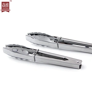 Amazon Hot Sale Cooking Tong for Barbecue BBQ Grill food clip  Food Grade Stainless Steel Kitchen Tongs