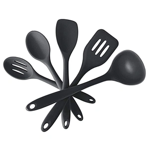 5-Piece Silicone Kitchen Utensil Set One Piece Design Spatulas and Mixing Spoons Silicone Cooking Kitchen Utensil set