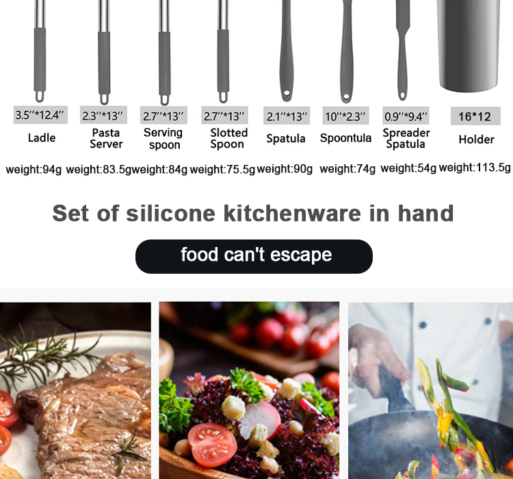 silicone kitchen utensil set