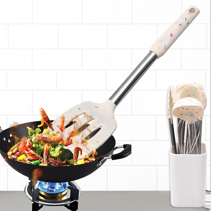 9 pcs kitchen accessories Stainless steel handle kitchenware utensil set cozinh Cookware Set silicone cooking utensils set