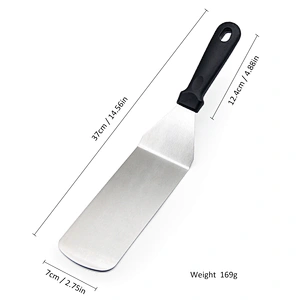 tough durable Food Grade stainless steel kitchen cake turner for pizza steak panckes fried rice barbecue