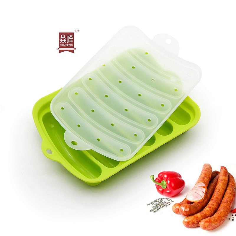 Hot Selling Food Grade hot dog silicone sausage stuffing machine maker mold Baking Tools DIY Silicone Hot Dog Mold