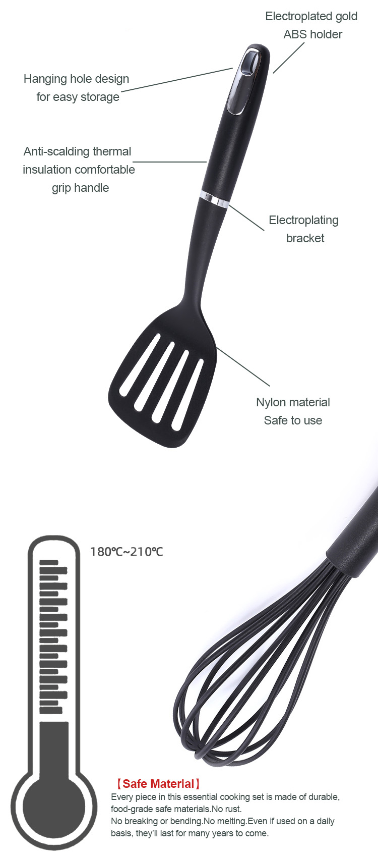 nylon cooking utensils set