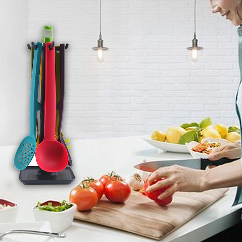13 pcs Heat Resistant Kitchen Utensil Set High Quality Rotating Stand Accessories Nylon Kitchen Utensils Set