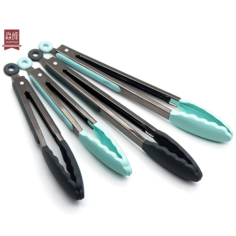Premium Kitchenware Baking Tool Silicone Tongs for BBQ