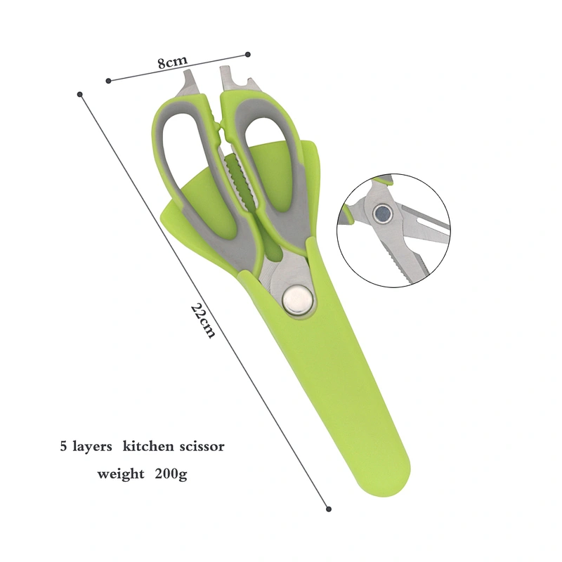 High quality refrigerator kitchen scissors multi with magnetic cover