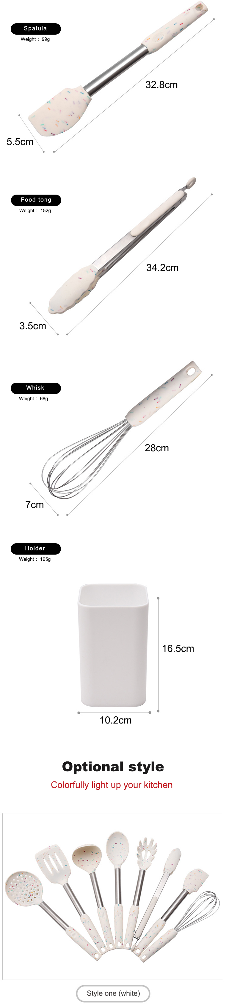 silicone kitchen utensil set