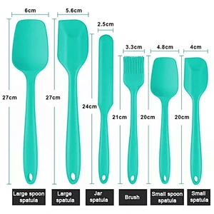 6 Piece spatulas silicone Heat Resistant Non Stick Silicone baking spatula Kitchen Utensils set Silicone Spatula Set
