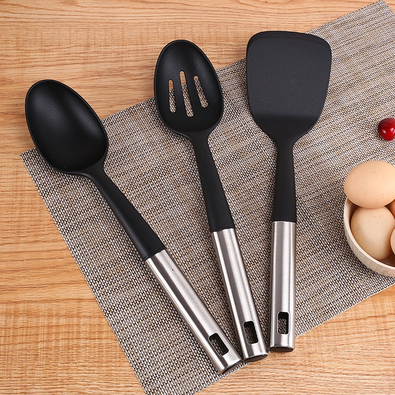 Kitchen Utensil Set Accessories Nylon Cooking Spatula Heat Resistant Nylon Kitchen Cooking Utensils Set With Holder