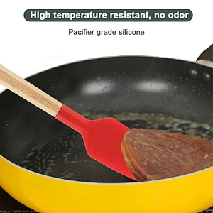 Amazon Hot Selling Kitchen Baking Tools Mixing Shovel Nonstick Heat Resistant Silicone Cooking Spoon Spatula Spoon