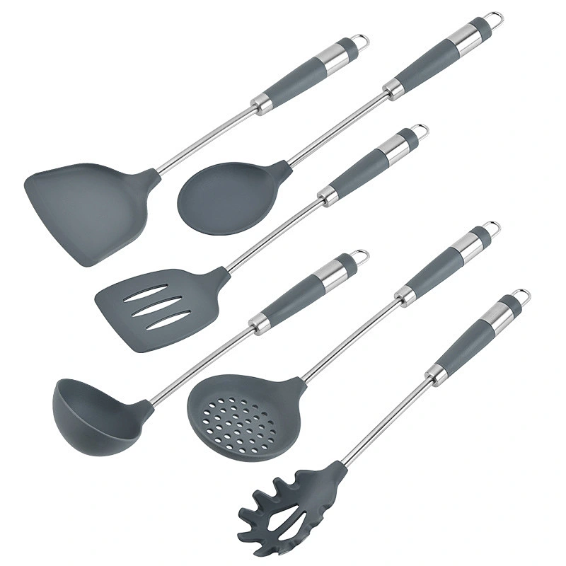 Silicone Kitchen Accessories Cooking utensil Tools cookware sets Cocina kitchen cooking utensils set With stainless steel Handle
