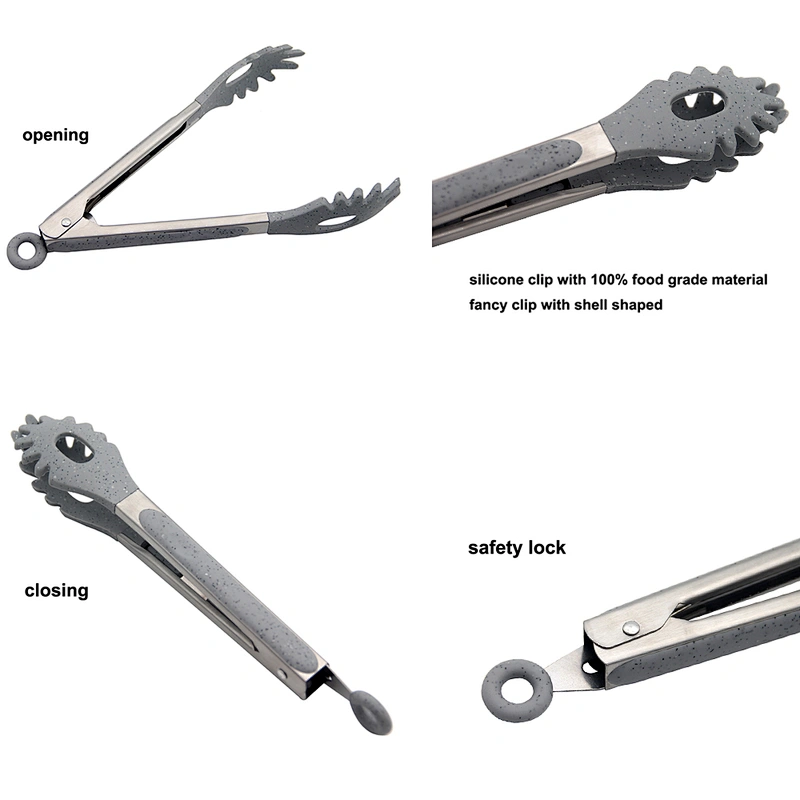Factory Supply Food Tong BBQ Cooking Tool Silicone Food Tong