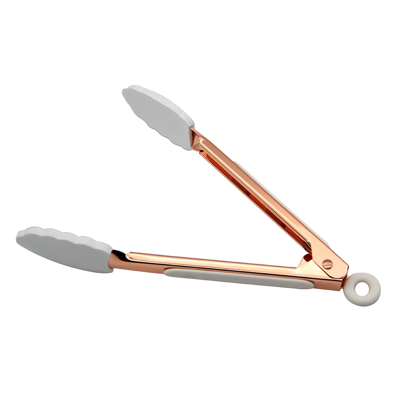 Wholesale Custom Logo Food Grade 430 Stainless Steel Handle Barbecue Grill BBQ Silicone Kitchen Food Tongs