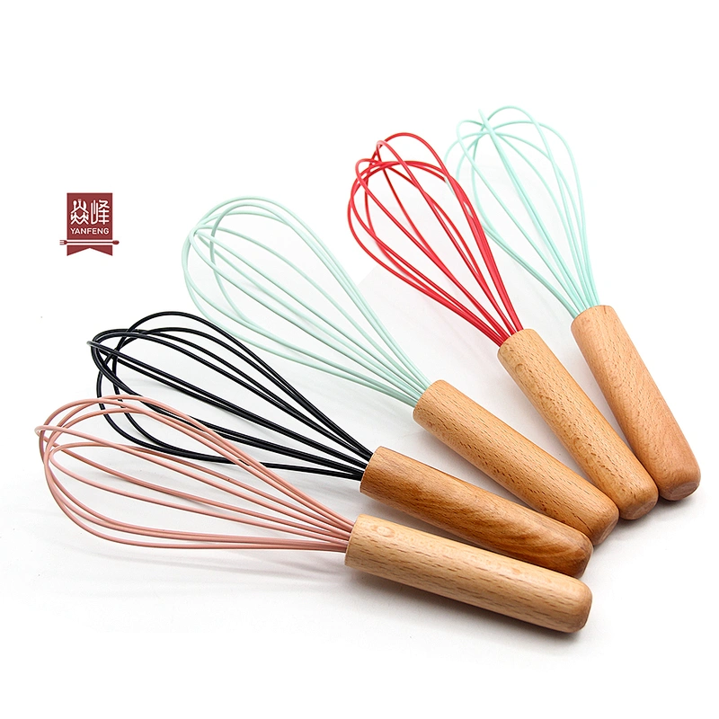 Kitchen gadget food grade manual egg tools silicone Egg Beater Whisk Cooking Baking Egg Tools for Blending Whisking