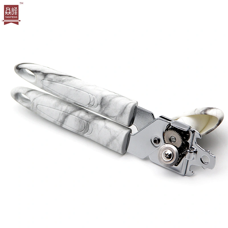 YF Portable Kitchen Gadgets Stainless Steel Marble Manual Can Opener Fit for Various Cans Tin Opener