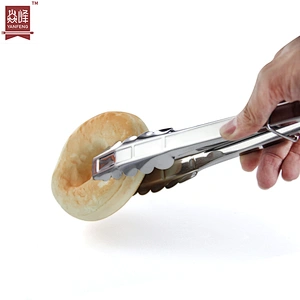 Amazon Hot Sale Cooking Tong for Barbecue BBQ Grill food clip  Food Grade Stainless Steel Kitchen Tongs