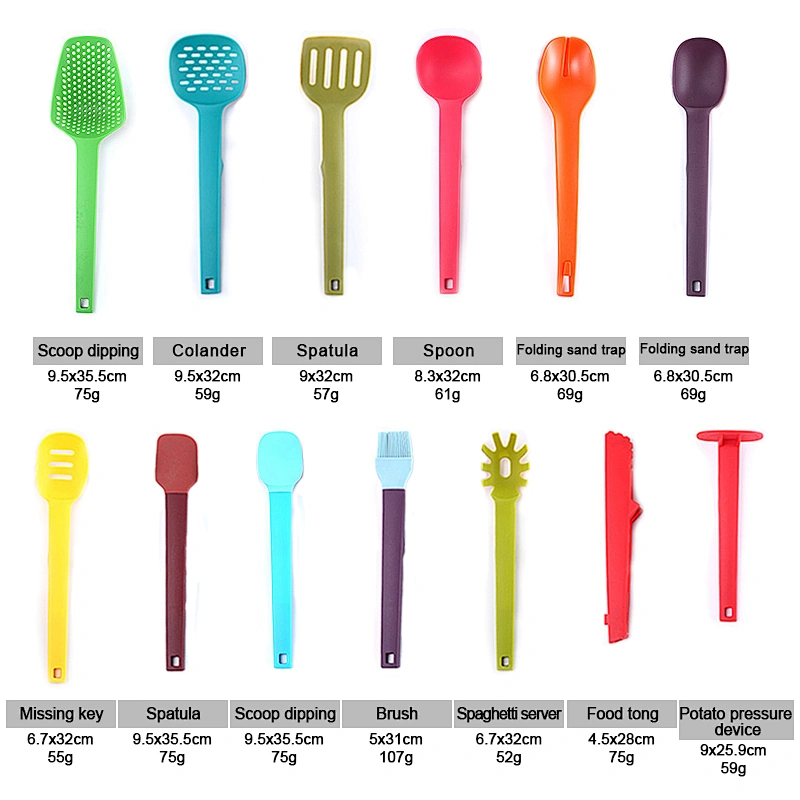 13 pcs Heat Resistant Kitchen Utensil Set High Quality Rotating Stand Accessories Nylon Kitchen Utensils Set