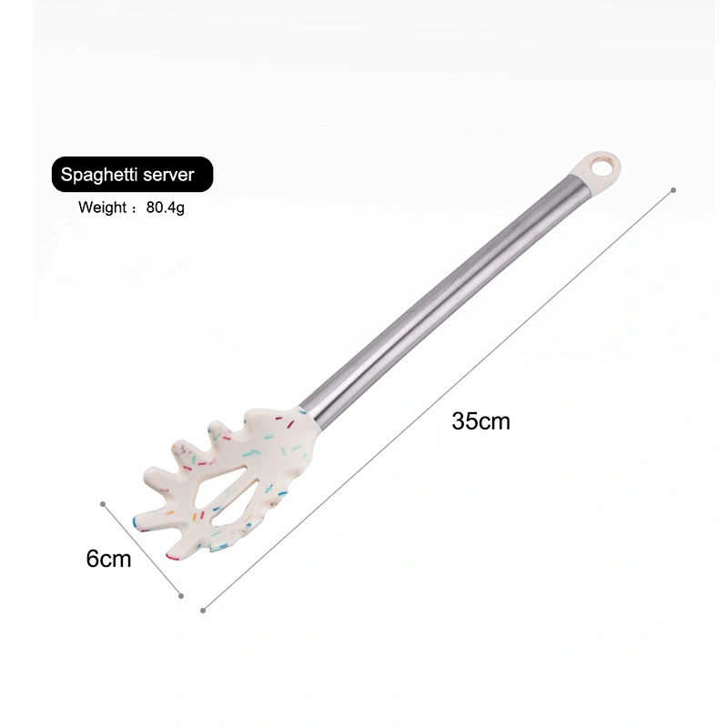 Silicone Kitchenware Cooking Utensils Set Non-stick Cookware Spatula Silicone Kitchen Utensil set with Stainless Steel Handle