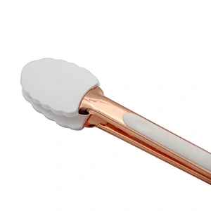 Wholesale Custom Logo Food Grade 430 Stainless Steel Handle Barbecue Grill BBQ Silicone Kitchen Food Tongs