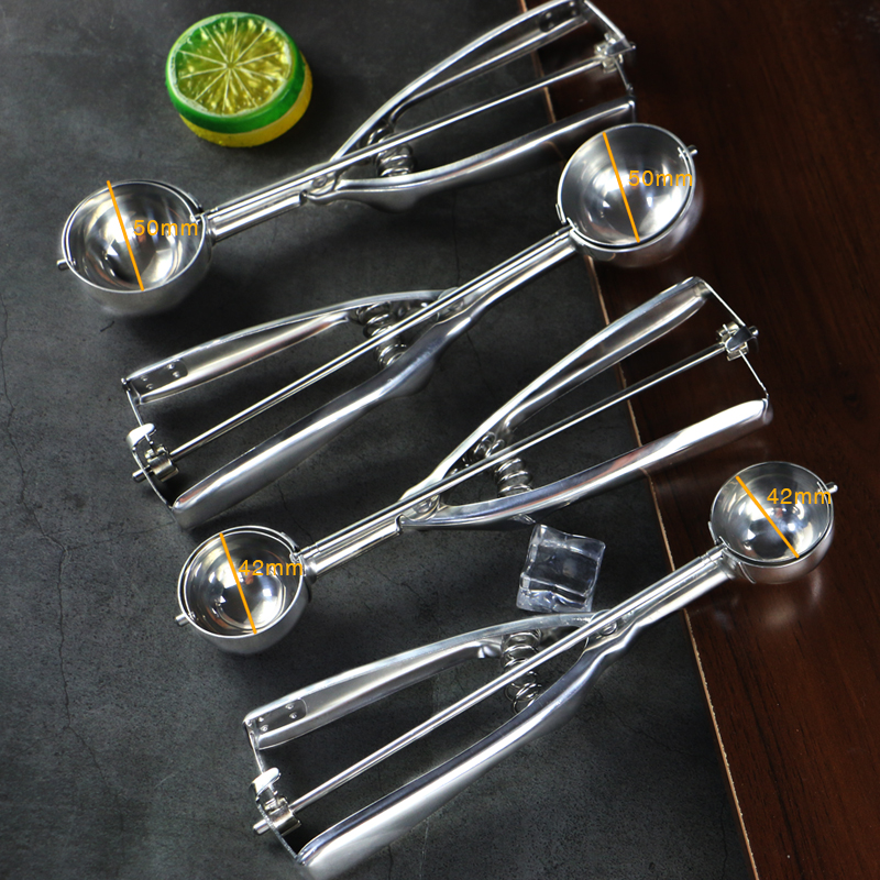 Hot Sales Ice Creem Spoon Stainless Steel Cookie Scoop Ice Cream Scoop with Trigger Fruit Scoop Spoon