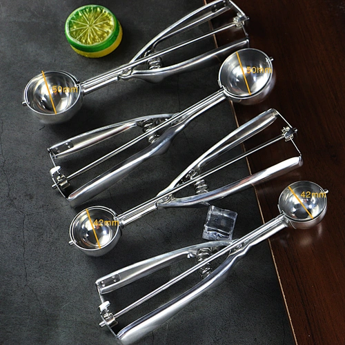 Hot Sales Ice Creem Spoon Stainless Steel Cookie Scoop Ice Cream Scoop with Trigger Fruit Scoop Spoon