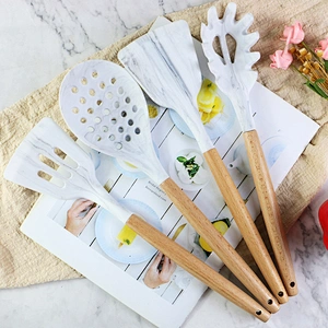 amazon top seller 12 Piece silicone kitchen accessories cooking utensils set marble cookware cozinha silicone kitchen utensils